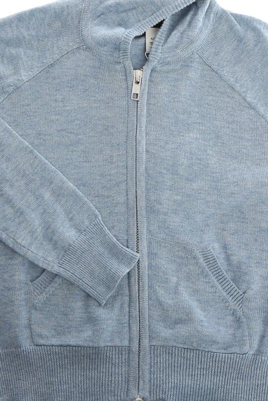  [키즈] 블루&크림 풀오버 키즈  캐시미어 지퍼 후드 티셔츠 베이비 블루 - BLUE&CREAM