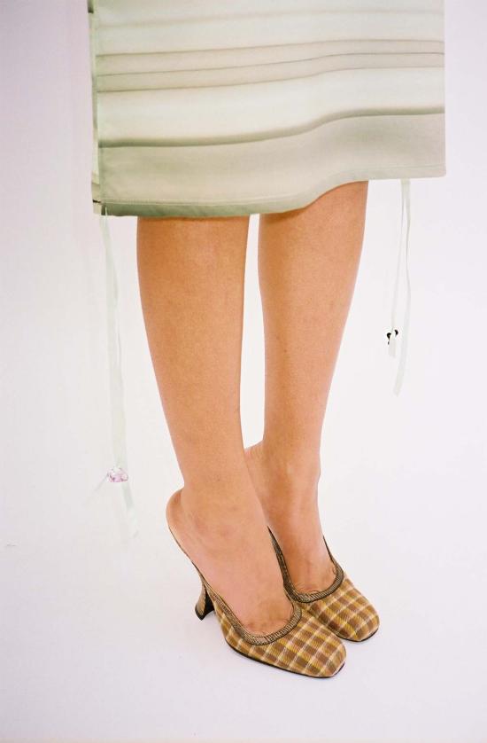  루실 티에브르 미디 스커트 베티 스커트 그린 스트라이프 - LUCILLE THIEVRE