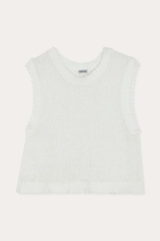  레이첼 코미 민소매 티셔츠 릴렌트 화이트 탑 화이트