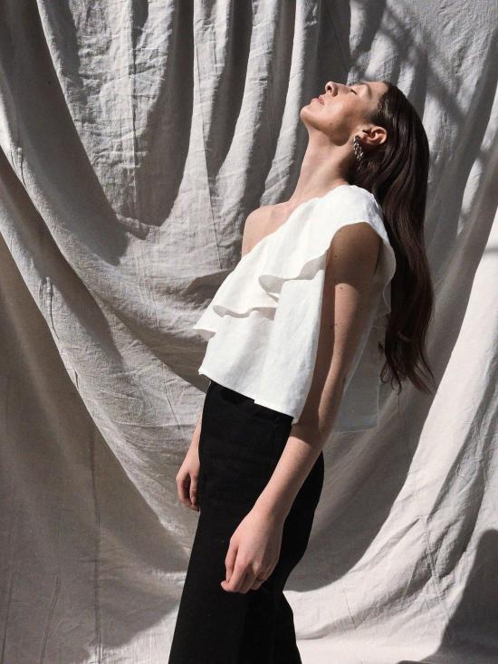  코코볼로 블라우스 하바나 탑 아이보리 - COCOBOLO