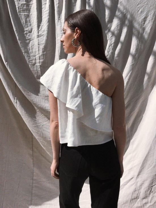  코코볼로 블라우스 하바나 탑 아이보리 - COCOBOLO