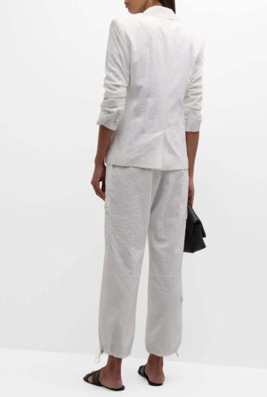  샹크 아 세트 수트 자켓 Cinq A Sept Khloe 텀블드 워븐 블레이저 화이트 - CINQ A SEPT