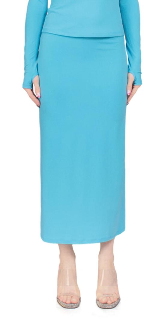  샌디리앙 미디 스커트 샌디 리앙 엑스우 스커트 터키석