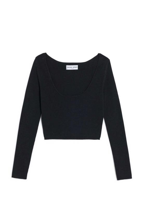  어피스 어파트 민소매 티셔츠 뮤리엘 탑 블랙 - APIECE APART