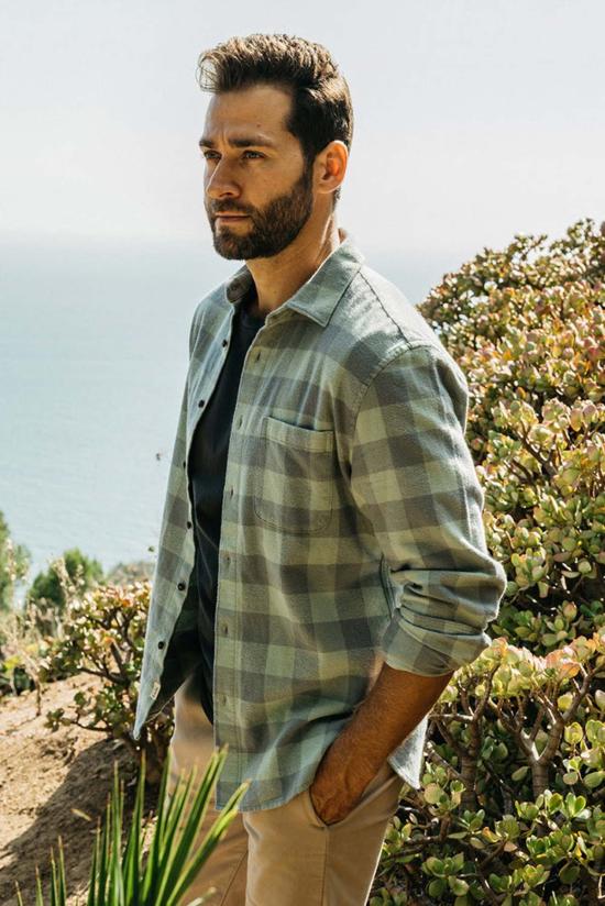  KATO 긴팔 셔츠 카토 리퍼 플레드  그린 - KATO