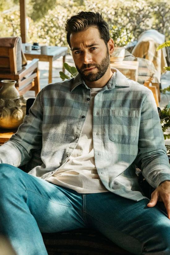  KATO 긴팔 셔츠 카토 리퍼 플레드  그린 - KATO