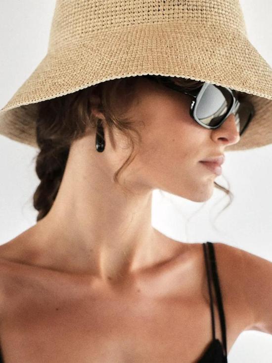  자네사레온 버킷햇 Janessa Leone Felix Hat 내추럴 - JANESSA LEONE