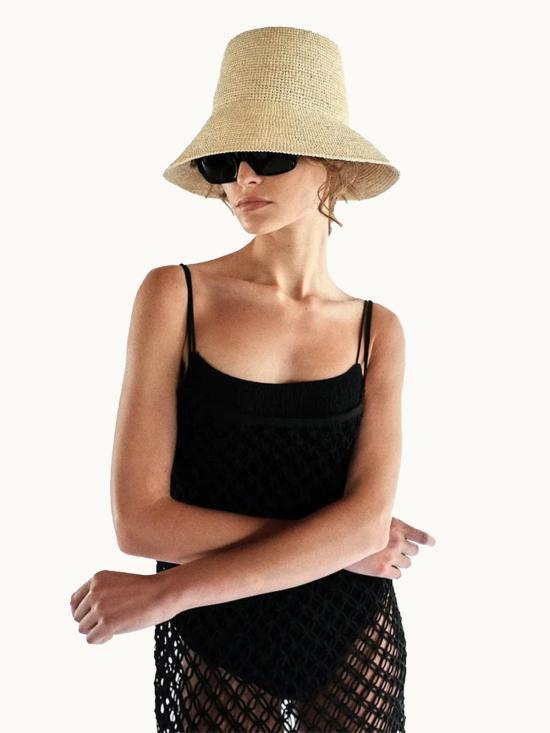  자네사레온 버킷햇 Janessa Leone Felix Hat 내추럴 - JANESSA LEONE