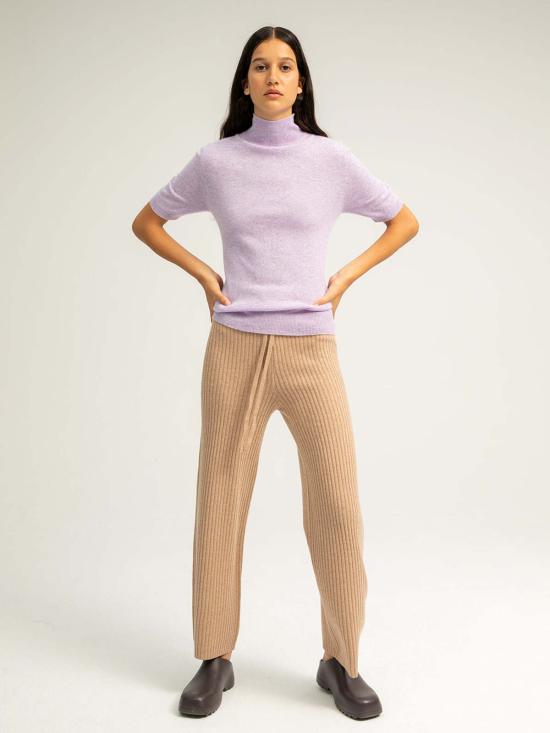  PURECASHMERE NYC 스트레이트 팬츠 퓨어캐시미어 NYC 롱 스트레이트핏 팬츠 캐멀