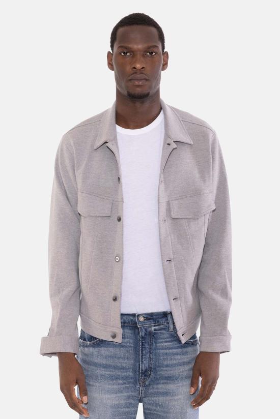  블루&크림 자켓 매드 피케 트러커 재킷 그레이 헤더