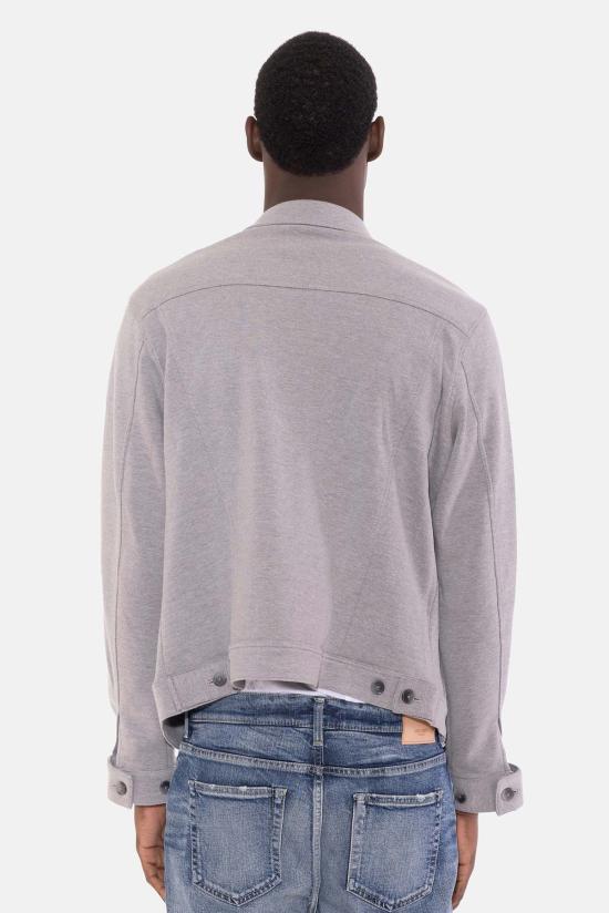  블루&크림 자켓 매드 피케 트러커 재킷 그레이 헤더 - BLUE&CREAM