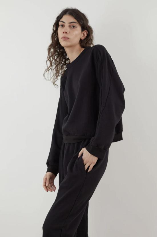  울 하이드 스웨터 이지 윈터 스웨트셔츠 블랙
