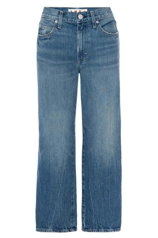  아모 데님 데님 팬츠 빌리 스트레이트 레그 샤페론 미드 워시 - AMO DENIM
