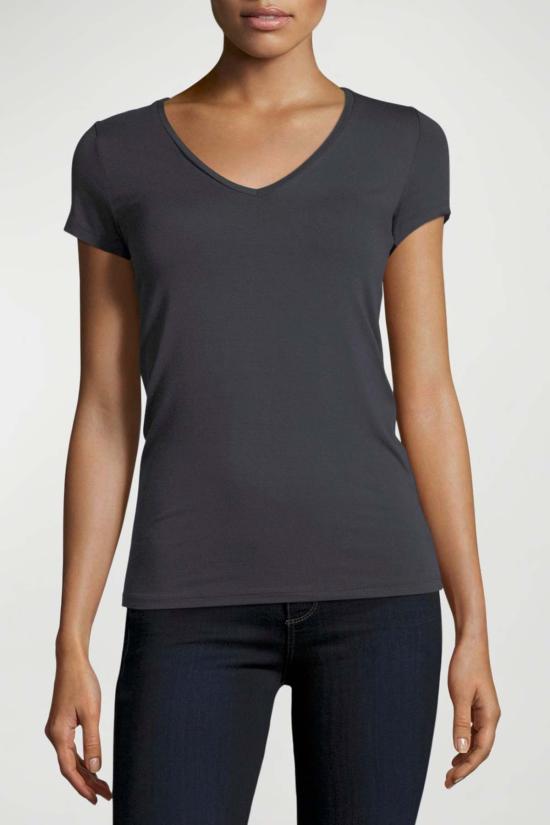  마제스틱필라쳐 반팔 티셔츠 Majestic Filatures 소프트 터치 S/S V넥 마린