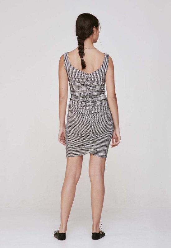  퍼머넌트 베케이션 숏 원피스 메타포어 드레스 블랙 깅엄 - PERMANENT VACATION