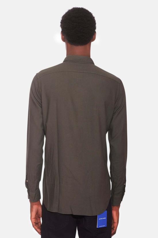  볼리올리 긴팔 셔츠 Boglioli 코튼 프렌치 칼라  다크 그린 - BOGLIOLI