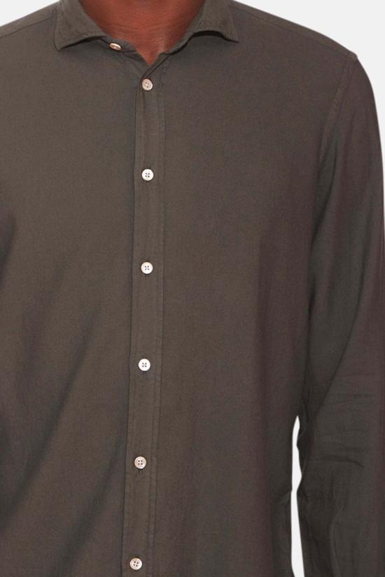  볼리올리 긴팔 셔츠 Boglioli 코튼 프렌치 칼라  다크 그린 - BOGLIOLI