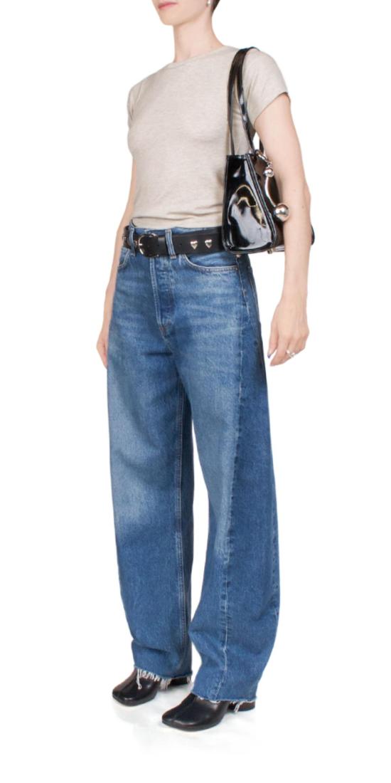  에태르네 반팔 티셔츠 에테르네 반팔 리브 베이비 티 오트밀 - ETERNE