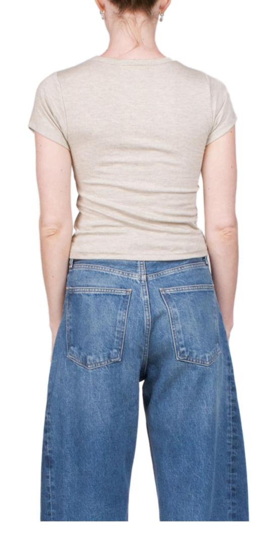  에태르네 반팔 티셔츠 에테르네 반팔 리브 베이비 티 오트밀 - ETERNE