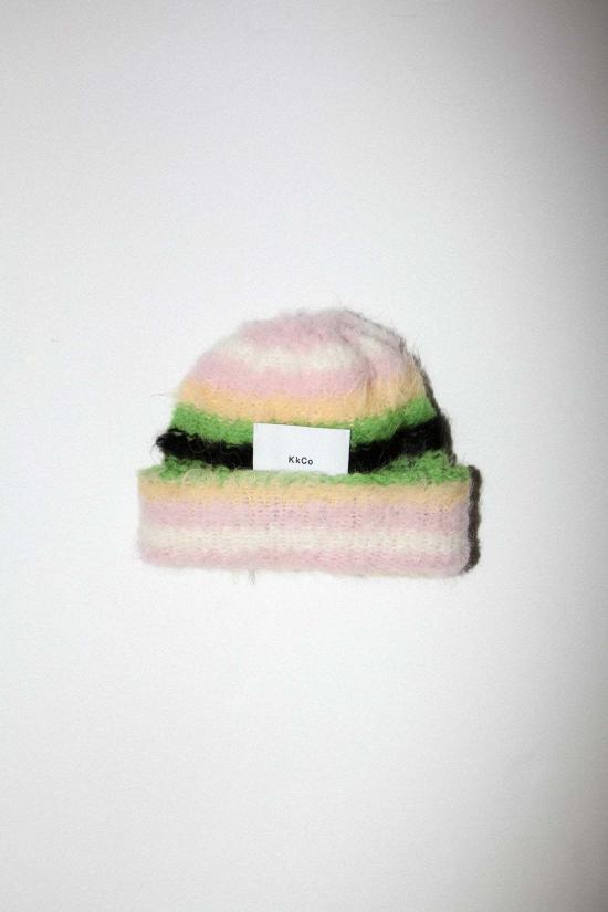  케이코 비니 Kk Co 스트라이프 수리 비니 개구리 - KKCO