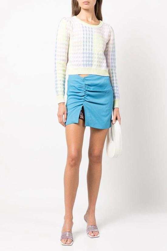  러브쉐이크팬시 긴팔 티셔츠 러브 쉑 팬시 돌라나 크롭 풀오버 민트 젤리 - LOVESHACKFANCY