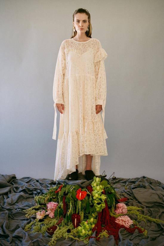  케이코 롱 원피스 Kk Co Nine Twenty Seven 레이스 드레스 소프트 아이보리