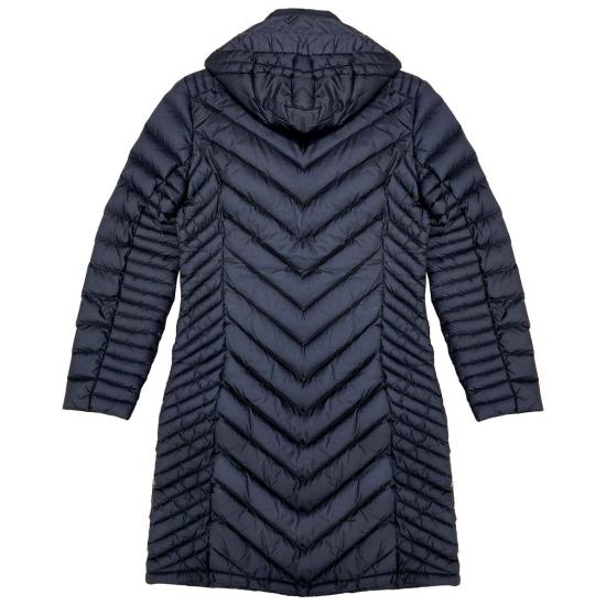  마이클 코어스 롱패딩 마이클 코스 셰브론 더블 레이어 지퍼 3/4 후드 패커블 코트 - MICHAEL KORS