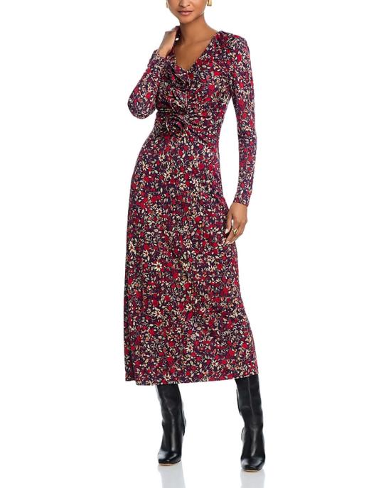  팜 리오 롱 원피스 롱슬리브 매듭 미디 드레스 첼시 가든 퍼플 - FARM RIO