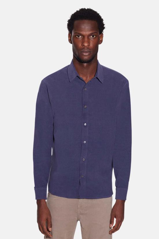  Blue&Cream 긴팔 셔츠 블루&크림 워렌 파인코드  스틸 블루