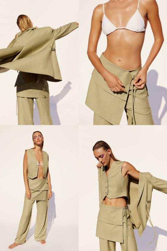  시그니피컨트 아더 숏 스커트 Significant Other Leighton Skirt Sage - SIGNIFICANT OTHER