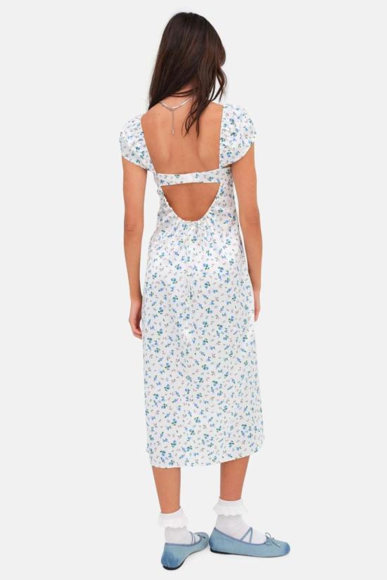  포러브앤레몬스 미디 원피스 For Love & Lemons Paloma 미디 슬립 드레스 블루 - FOR LOVE & LEMONS