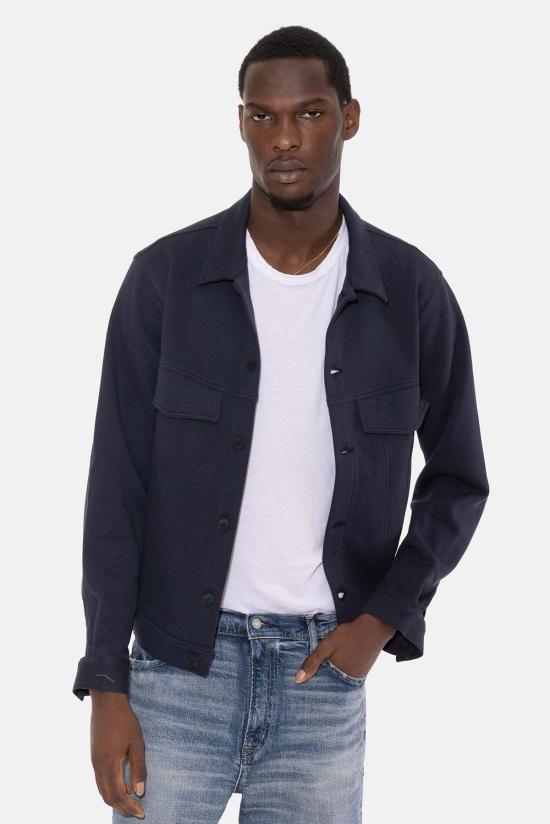  블루&크림 자켓 매드 피케 트러커 재킷 네이비 - BLUE&CREAM