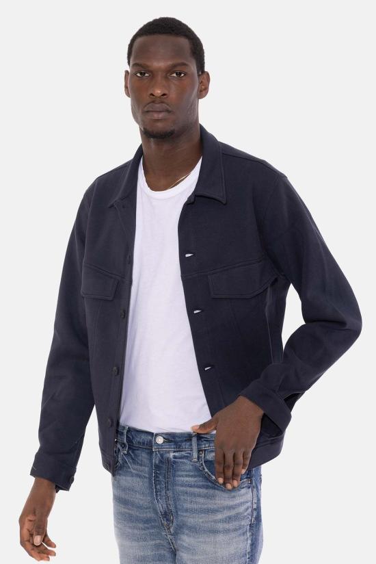  블루&크림 자켓 매드 피케 트러커 재킷 네이비 - BLUE&CREAM