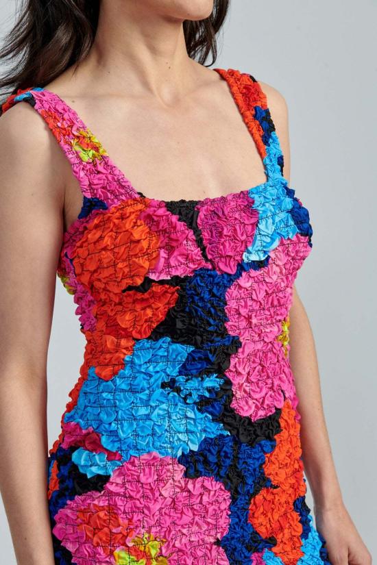  마라 호프만 숏 원피스 로라 드레스 멀티 플로럴 - MARA HOFFMAN