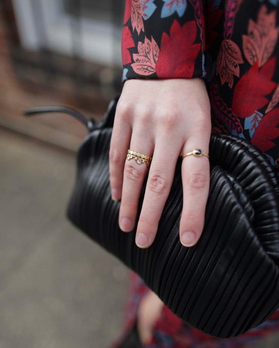  Ananda Khalsa Jewelry 반지 아난다 칼사 해머드 도트 밴드 링 골드 - OTHER BRANDS