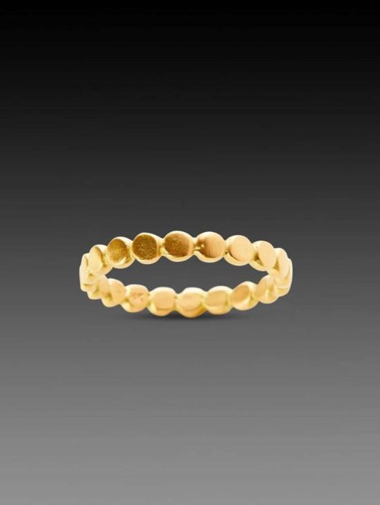  Ananda Khalsa Jewelry 반지 아난다 칼사 해머드 도트 밴드 링 골드 - OTHER BRANDS