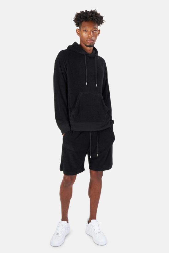  블루&크림 숏팬츠 풀 테리 숏 블랙 - BLUE&CREAM