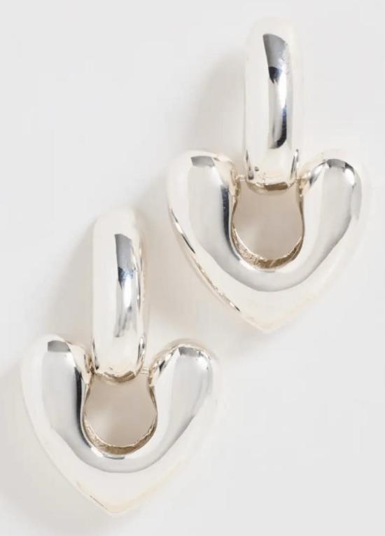  아니카 이네즈 이어링 Annika Inez 대형 하트 드롭  실버 - ANNIKA INEZ