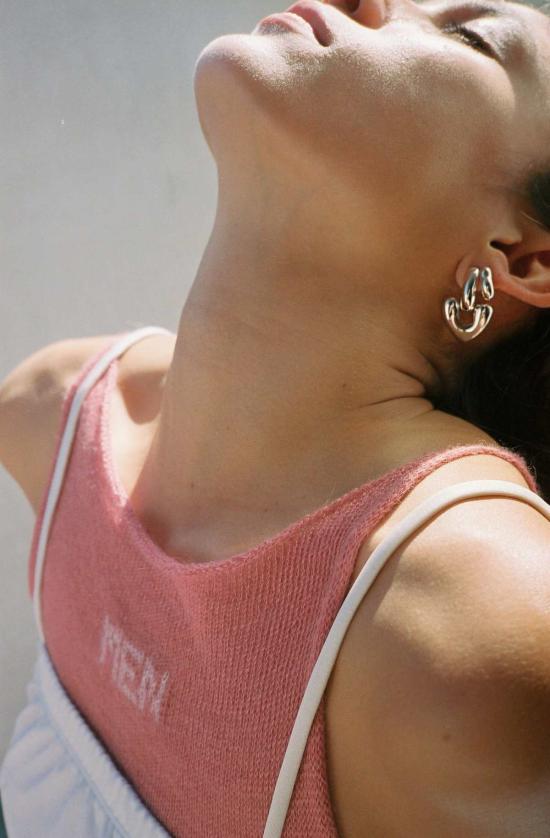  아니카 이네즈 이어링 Annika Inez 대형 하트 드롭  실버 - ANNIKA INEZ