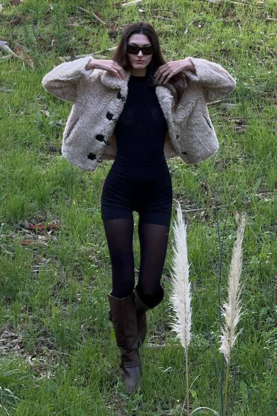  아스트라 더 라벨 무스탕 아스트 더 라벨 마일리 재킷 내추럴 - ASTR The Label