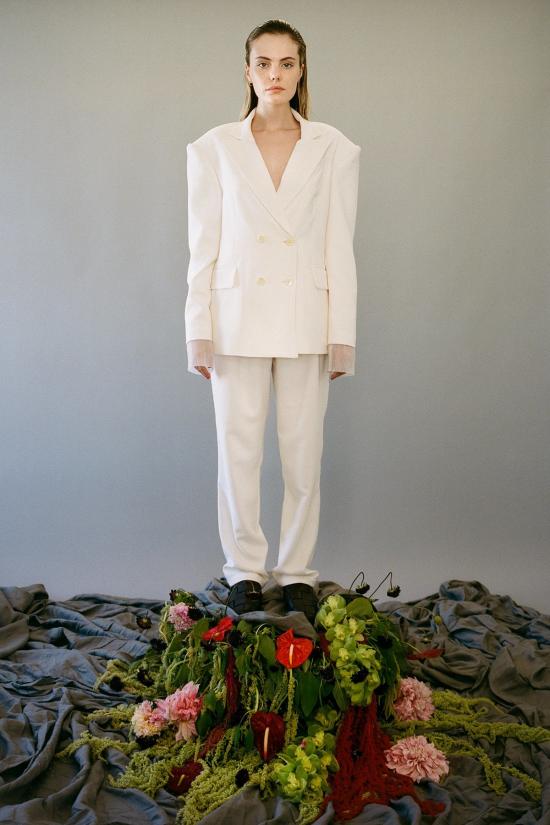  케이코 스트레이트 팬츠 Kk Co Forage 트윌 슈트 트라우저 파우더 - KKCO