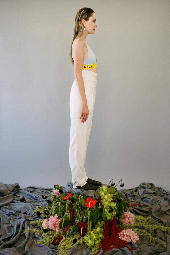  케이코 스트레이트 팬츠 Kk Co Forage 트윌 슈트 트라우저 파우더 - KKCO