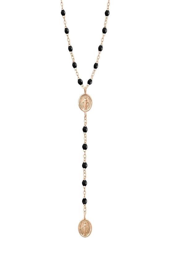 지지 끌로조 목걸이/팬던트 Gigi Clozeau 클래식 마돈 로자리 목걸이 블랙/로즈 골드