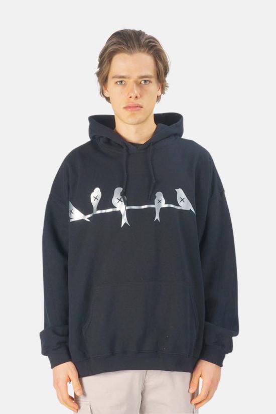  Overt 후드 티셔츠 오버트 스트릿웨어 후드 티셔츠 블랙