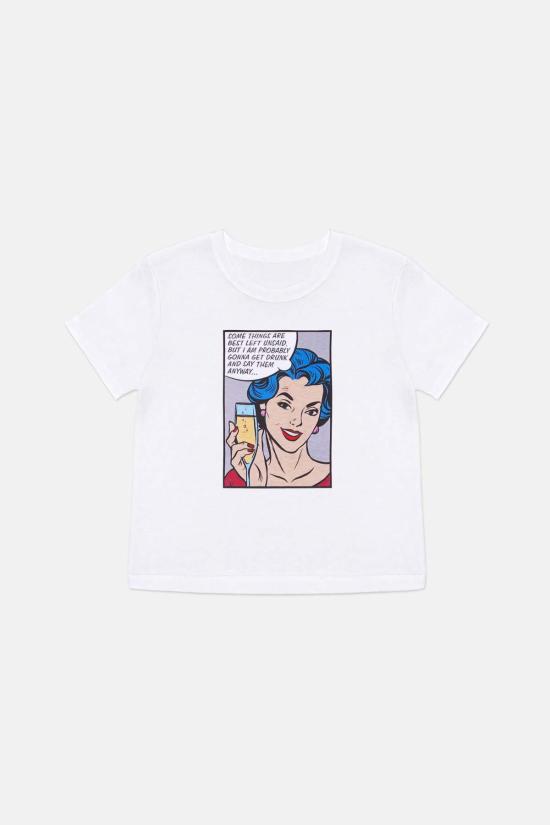  블루&크림 반팔 티셔츠 T52339 WHITE