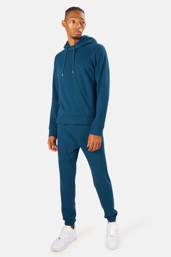  Blue&Cream 후드 티셔츠 블루&크림 메이슨 풀오버 후드티 딥 오션 - BLUE&CREAM