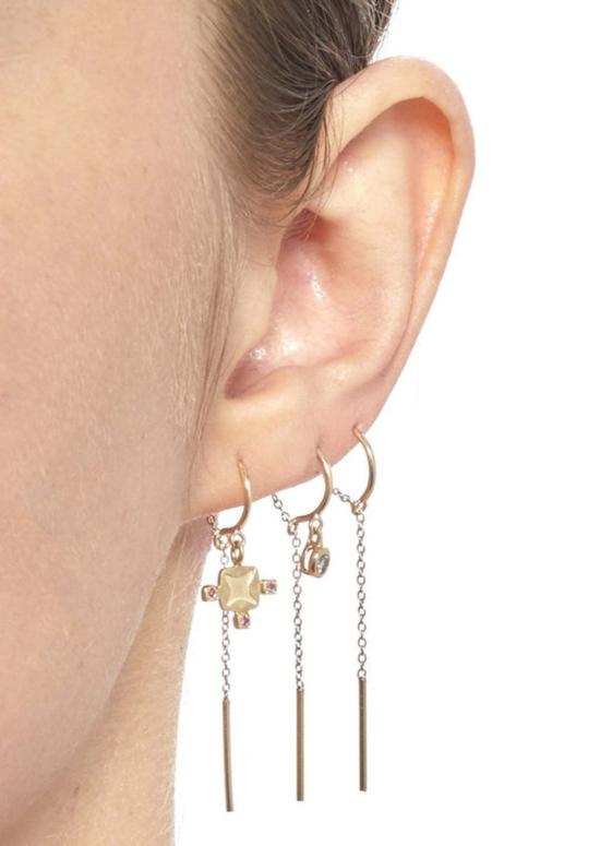  스코샤 이어링 클래식 골드 스레더  골드 - SCOSHA