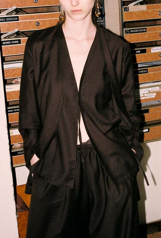  다두라 스트레이트 팬츠 다투라 코코아 버진 울 유도 팬츠 다크 브라운 - DATURA