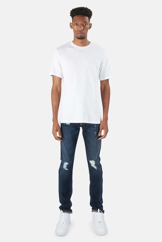  블루&크림 데님 팬츠 HL 디스트레스드 데님 인디고 - BLUE&CREAM