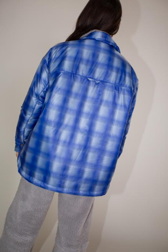  넘버 식스 봄버 자켓 No.6 라이언 재킷 블루 플레드 - NO.6